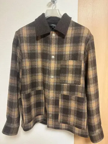 A.P.C. 플란넬 체크 무늬 자켓 apc 아페쎄 아우터