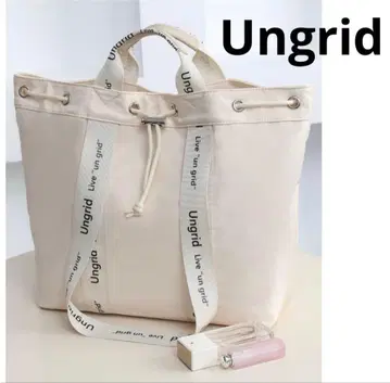 Ungrid 나일론 로고 테이프 소가죽 핸들 2WAY 복조리 토트백