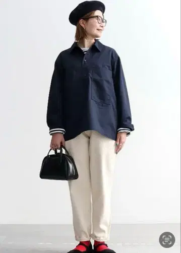 HATSUKI 네이비 긴팔 셔츠