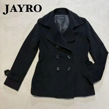 [ 가격 인하 ] JAYRO 블랙 더블 브레스트 피 코트 M