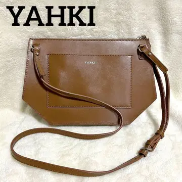 새상품급 YAHKI 키 다각형 숄더백 브라운