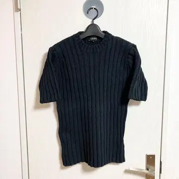 RIP VAN WINKLE 숏 슬리브 리브 니트 네이비 M USED