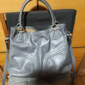 SAZABY 그레이 가죽 백