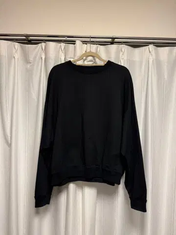 MARKAWARE 휴지 맨투맨 숏 블랙 사이즈 1