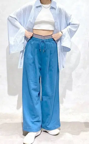 [ 지나시스 ] 허리 드로스트 스웨트 팬츠