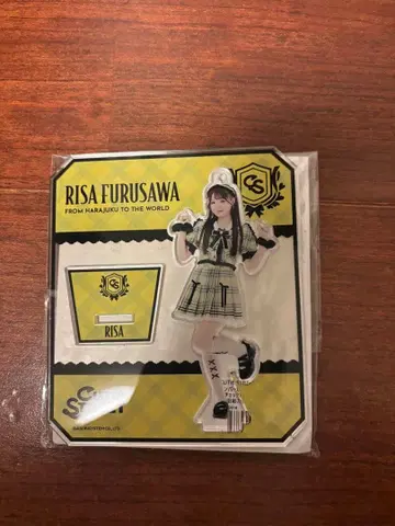 큐스토 후루사와 리사 체크 무늬 아크릴 스탠드