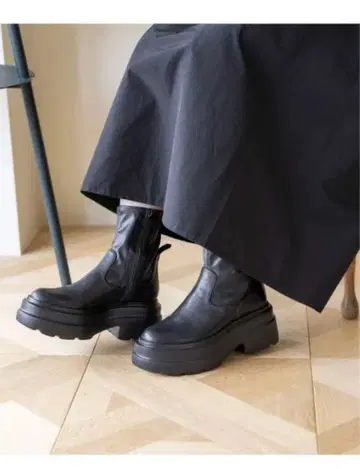 [ 새상품급 ] LOWRYS FARM 스트레치 스니커즈 부츠 블랙 L