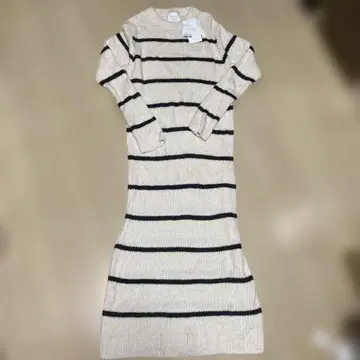 새상품 GELATO PIQUE 스트라이프 니트 원피스 프리 사이즈