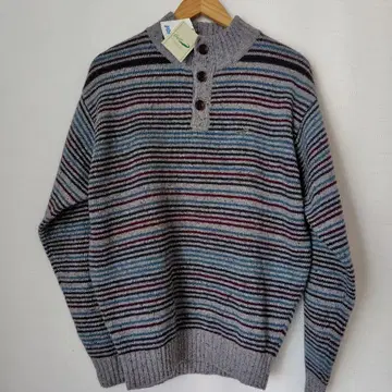 새상품 미사용 크로커다일 니트 스웨터 L 보더