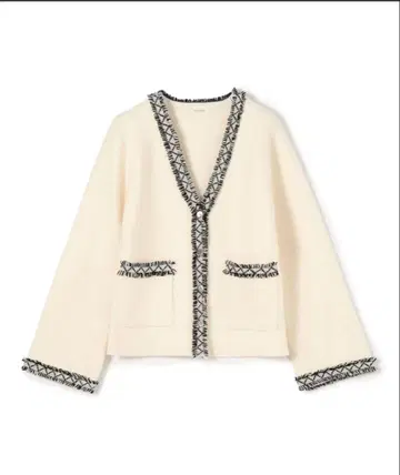 새상품 택 포함 DES PRES 울 캐시미어 밀라노 리브 V넥 가디건