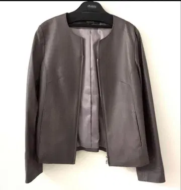 그레이 가죽 자켓 여성용