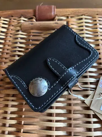 DEGNER 블랙 가죽 명함지갑