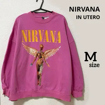 H&M NIRVANA 품절 모델 맨투맨 M 핑크 인 유테로