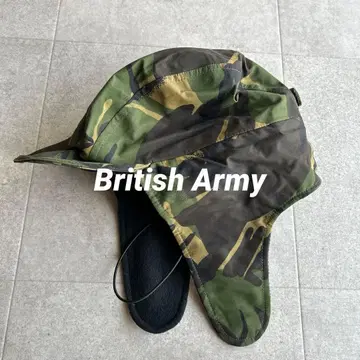 미사용 영국군 플라이트 캡 윈터 캡 카모플라주 카모 패턴 레어