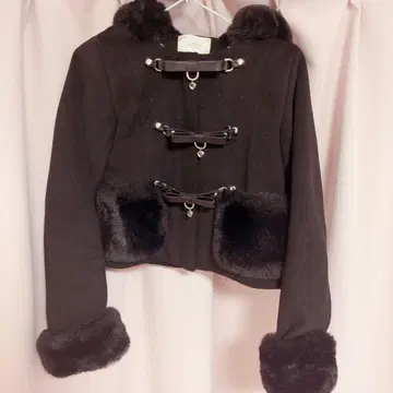 미셸 마카롱 리본 벨트 숏코트 이모짱 콜라보