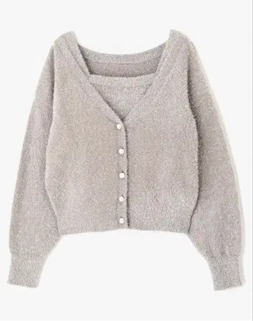 글리터 페더 앙상블 니트