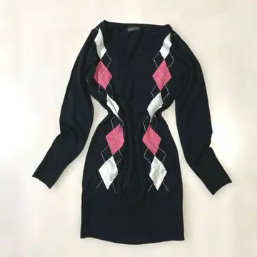 y2k 공주 갸루 공주 캐주얼 그런지 라메 헤이세이 갸루 니트 원피스