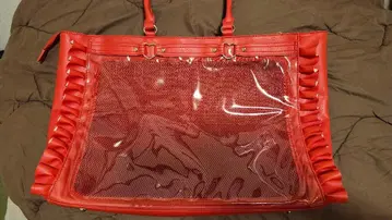 자카마트 A3 토트백 프릴 빨간색