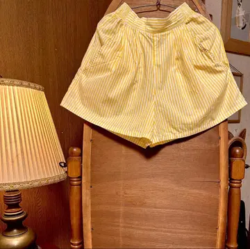 70s 구제 의류 프랑스 유럽 스트라이프 빈티지 숏팬츠