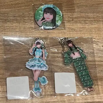 iLife 와카바노아 아크릴 키링 2개 캔 배지 세트