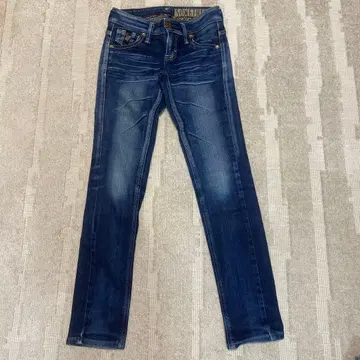 SOMETHING 스키니 데님 다크 블루