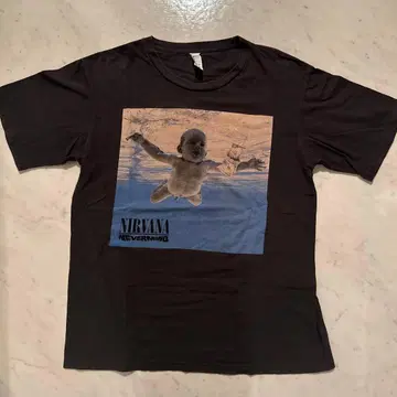 NIRVANA NEVER MIND 빈티지 구제 의류 T셔츠 커트 코번