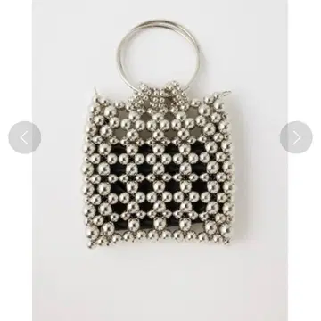 [ 새상품급 ] MOUSSY SILVER BEADED MINI BAG