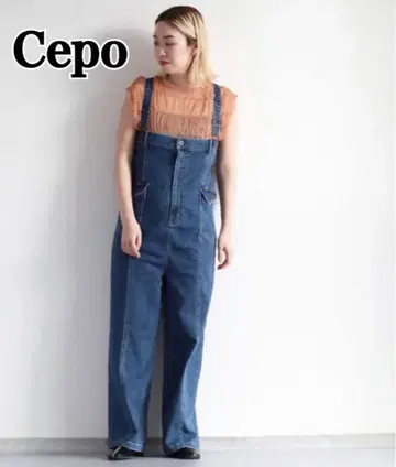 CEPO 귀여운 데님 오버롤 살로펫 데님 살로펫