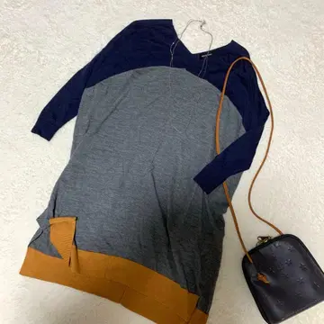 그랜터블 오버 사이즈 니트 원피스 튜닉