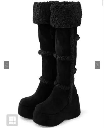 통굽 무스탕 니하이 부츠[zr1451]