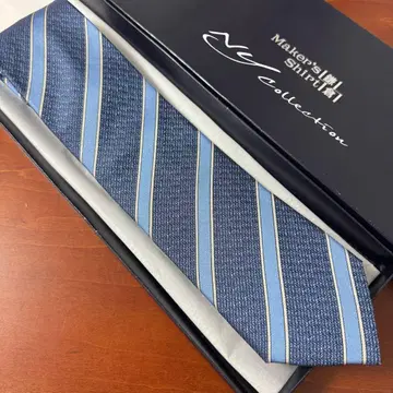 가마쿠라 셔츠 레지멘탈 스트라이프 넥타이 인디고 블루 네이비