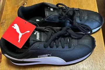 푸마 PUMA 튜린 스니커즈 블랙 화이트 23.5cm 새상품