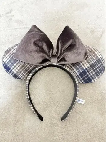 디즈니 체크 무늬 머리띠 2025