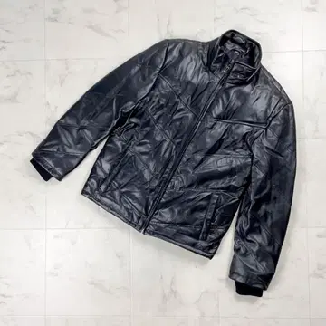 프랭크 미셸 램 가죽 다운 자켓 블랙 사이즈 M*HD726