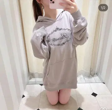 evelyn 맨투맨 원피스 핑크