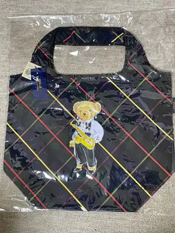 미사용 새상품 폴로 랄프 로렌 에코백 폴로베어 체크