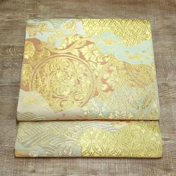 후쿠로 오비 카와시마 직물 본 후쿠로 도초 금실 새상품 재단 포함