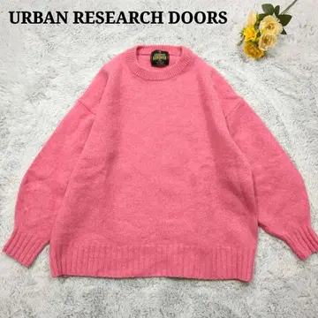 어반 리서치 도어스 해밀턴 울 크루넥 니트 핑크