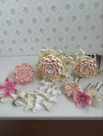 츠마미세이잔 머리 장식 7점 후리소데 졸업식 성인식