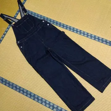 무인양품 데님 오버롤 다크 네이비 상태 XL