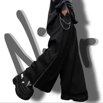 NieR 2WAY SIDE ZIP WIDE PANTS [ LOGO ]