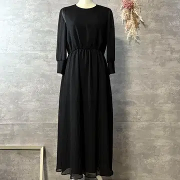 kaene 양류 쉬폰 원피스 블랙 빅 사이즈 4