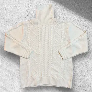 [CLOSSHI] 케이블 터틀 니트 케이블 짜임 LL 오버 사이즈