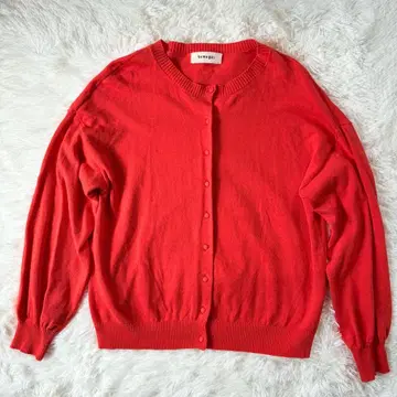 tumugu 츠무구 코튼 싸개 버튼 가디건 빨간색