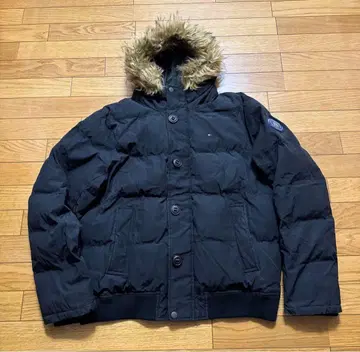 TOMMYHILFIGER 블랙 패딩 자켓 퍼 포함