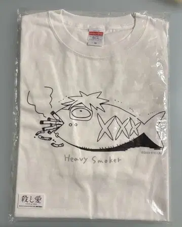 사카나닛카 T셔츠 화이트 XL 사이즈 살육의 천사