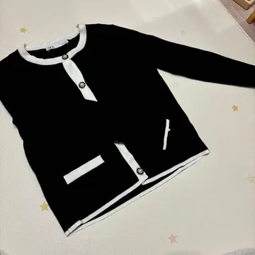 ZARA 바이컬러 가디건 니트