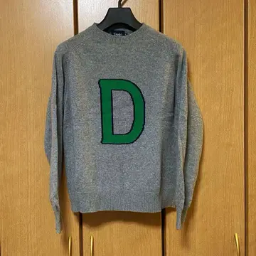 DRAKE'S/캐시미어 레터드 스웨터/사이즈 36