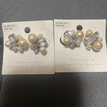 귀걸이 티타늄 포스트 펄 비쥬 크리스탈 티타늄 포스트 귀걸이