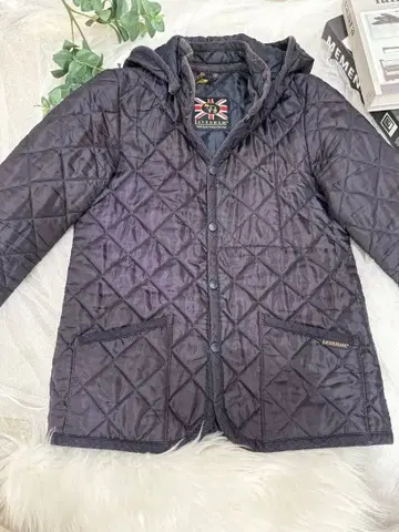 퀼팅 자켓 36 라벤햄 LAVENHAM 바이올렛 컬러